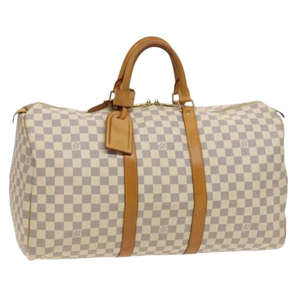 LOUIS VUITTON Damier Azur Keepall 50 Boston Bag N41430 - Picture 1 of 16